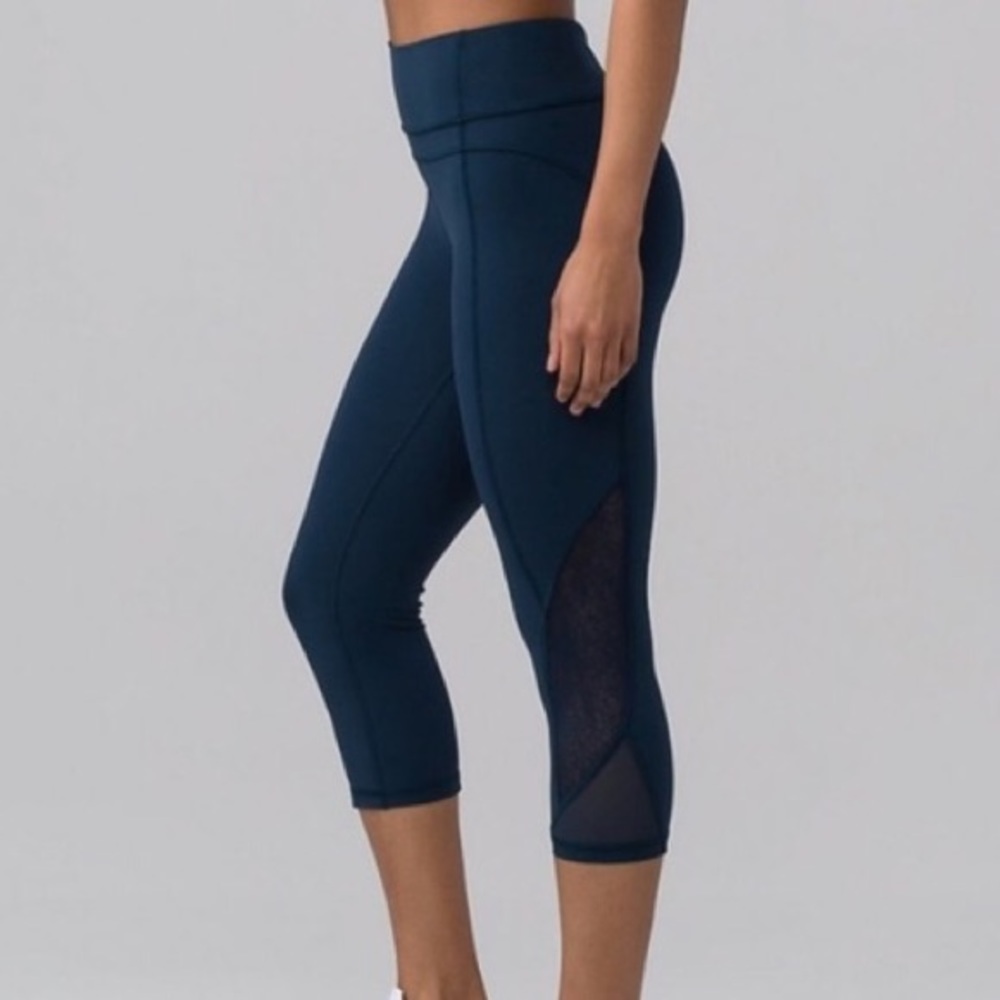 Lululemon Mesh Lace Crop Im Teal